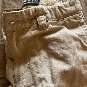 Children place linen feel khaki pants